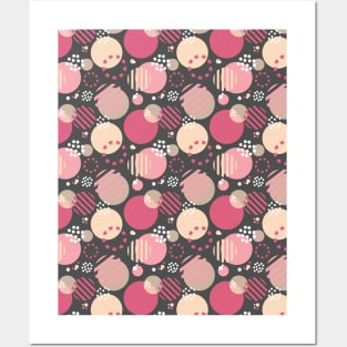 Pinky Circles Seamless Pattern 043#002 Posters and Art